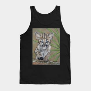 cute baby cougar big cat wildlife Tank Top